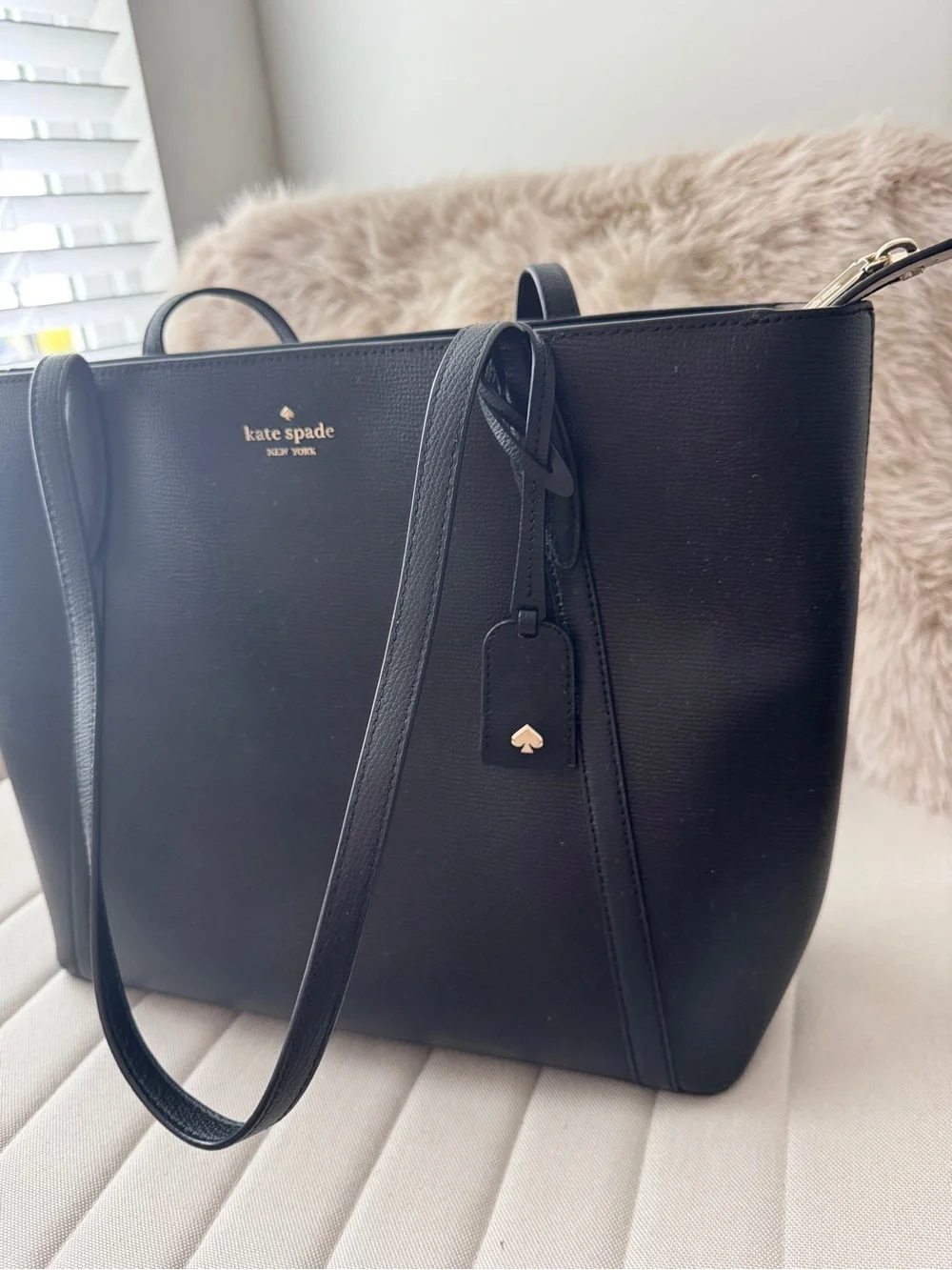 Kate Spade Black Pebbled Leather Tote
